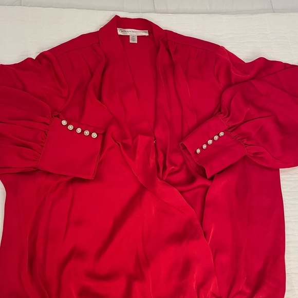 Catherine Malandrino Size Large silky blouse. - Picture 7 of 12